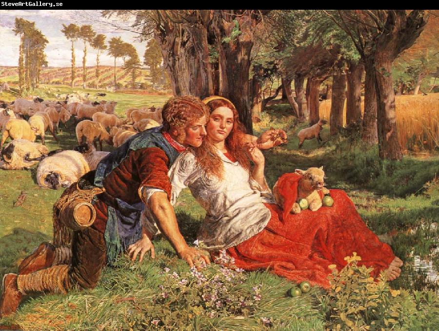 William Holman Hunt The Hireling Shepherd